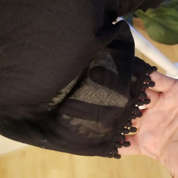 Topshop Sheer Black Top Knit V Neck Romper Sexy See Through Cheeky - Picture 8 of 12